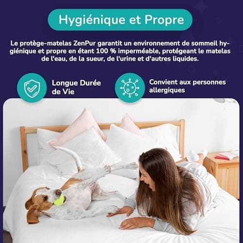 ZenPur protège-Matelas 80 x 200 cm, Lot de 2 - Fabriqué dans l'UE - Certifié Oeko-Tex Standard 100 - en Coton - Imperméable et Durable - Protection et Confort en Un
