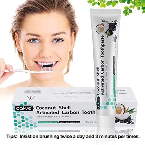 Vista Dentifrice Charbon 100% Naturel 1Pack Charbon Blanchiment Des Dents Sans Fluor Professionnel, Anti Tartre Dentifrice Bio