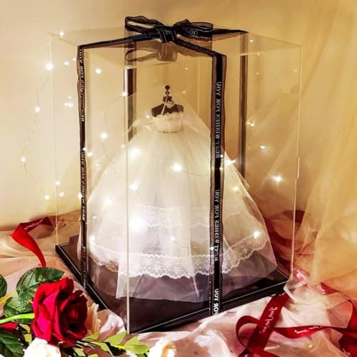 Huijintao Vitrine pour Collection, Vitrine Figurine, Vitrine Acrylique, Vitrine Exposition Transparent pour Voitures Miniatures, Figurines, Objets de Collection (15x15x25 cm)