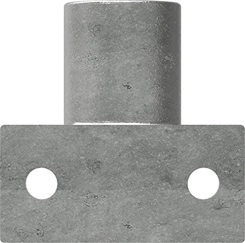 Fenau | Support mural/support de plafond, horizontal, Ø 33,7 mm, fonte malléable, galvanisé à chaud, incl. vis, bride de raccordement de tube