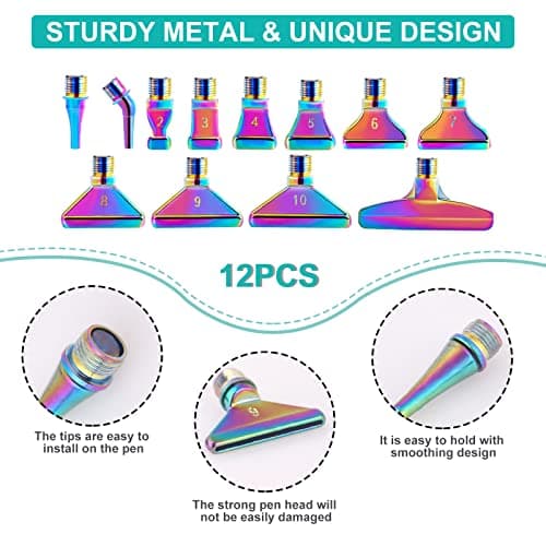 Souarts Kit de stylos de peinture diamant 5D à faire soi-même, kit d'accessoires de peinture diamant avec plusieurs têtes de stylo de rechange