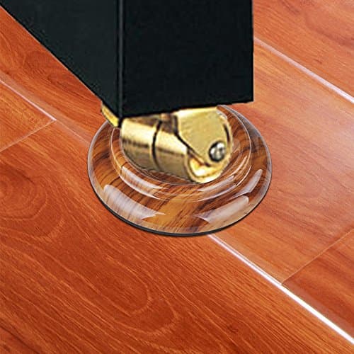 Lot de 4 protections antidérapantes pour roulettes de pied de piano vertical - Par KingPoint - En plastique ABS palissandre
