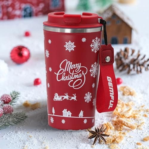 GEMFUL Lot de 2 Tasses pour Maman Anti Fuite 17oz avec Sangle pour Voyage Maison ou Bureau