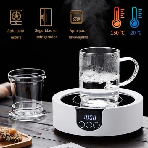 MEISINNI Tasse à Thé en Verre avec Infuseur et Couvercle, 480 ml Tasse à Thé avec Infuseur, Mug Transparent, Tasse en Verre, Cup pour Thé en Fleurs et en Vrac, Compatible avec Cuisinière à Gaz