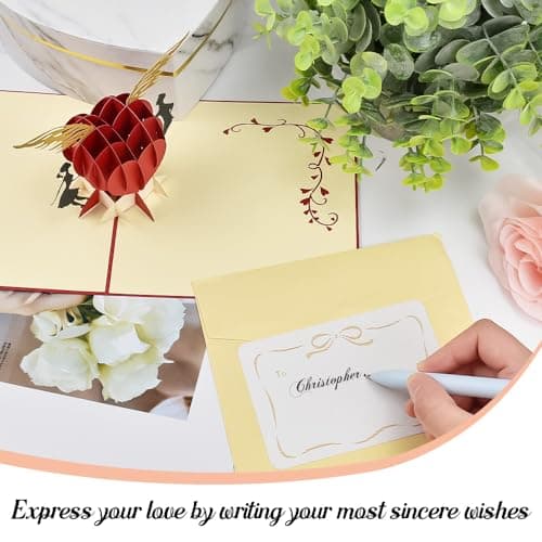 SLTAXAR Carte de Mariage Carte de Vœux Pop-up 3D Carte Mariage Félicitation Carte Anniversaire Marriage Carte de Félicitation Mariage Carte Mariage 3d Mariage Carte de Saint Valentin pour Mariage