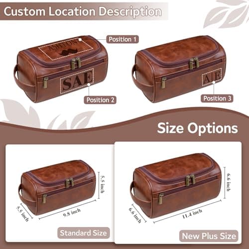 Trousse de toilette personnalisée pour homme, Trousse de voyage Dopp Kit, Nom personnalisé Initiales Cadeau pour garçons d'honneur, Meilleur homme, Fête des pères, Mariage, Anniversaire, Mari