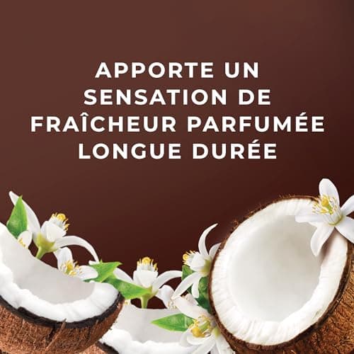 SOUPLINE Adoucissant Concentré 3D Senteur Noix de Coco, Formule Active à Froid, 92% D'ingrédients D'origine Naturelle, Set de 3 x 1.28L