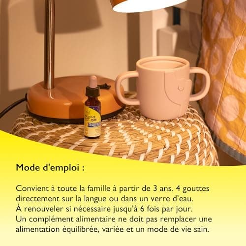 Rescue Nuit Kids Compte-gouttes, Participe à des nuits sereines, sans alcool, Vegan, Complément alimentaire, 1 Flacon Compte Gouttes x 10 ml