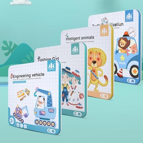 ASTARON Coffret de Jeu de Puzzles magnétiques pour Tout-Petits, Jeu éducatif de Voyage en Avion pour Les Enfants, avec 2 scènes et 38 Casse-tête magnétiques Cadeau d'anniversaire pour Les Enfants