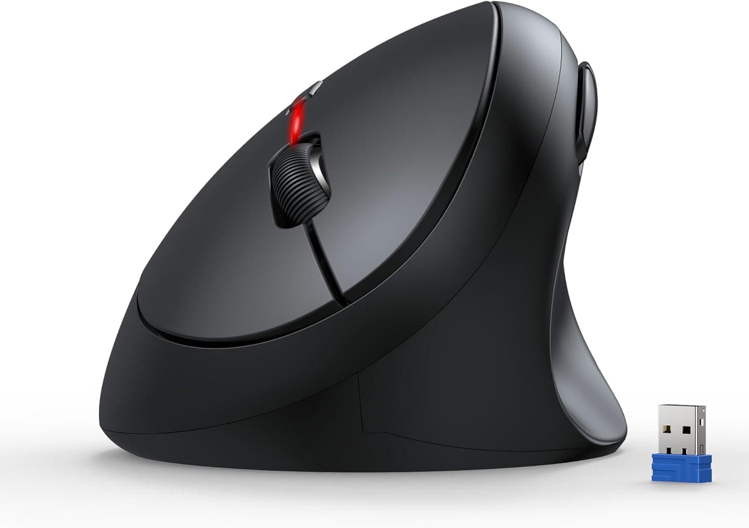 TECKNET Souris Ergonomique sans Fil 2.4G, 4800 DPI Souris Verticale, Noir