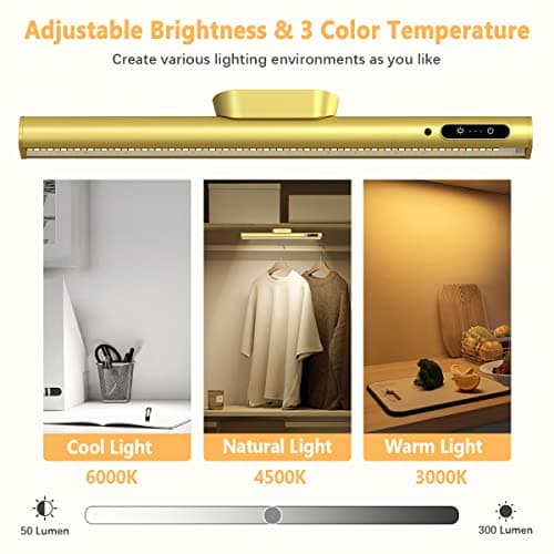 bravzurg Reglette LED Cuisine Sans Fil, 4000mAh Lampe de Bureau Rechargeable USB, Lumiere Magnétique avec Télécommande, Eclairage Murale pour Placard, Tableau, Miroir, Armoire, Bibliothèque