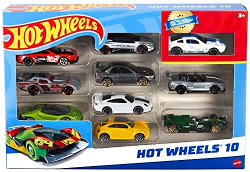 Hot Wheels Coffret de 10 Véhicules (Modèles Variables)