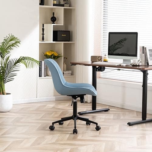 YOUNIKE Chaise Bureau, Fauteuil de Bureau Ergonomique en Cuir PU, Chaise Pivotante Réglable en Hauteur, Chaise Gaming Capacité jusqu'à 136 kg, Chaise de Bureau avec Dossier et roulettes, Bleu