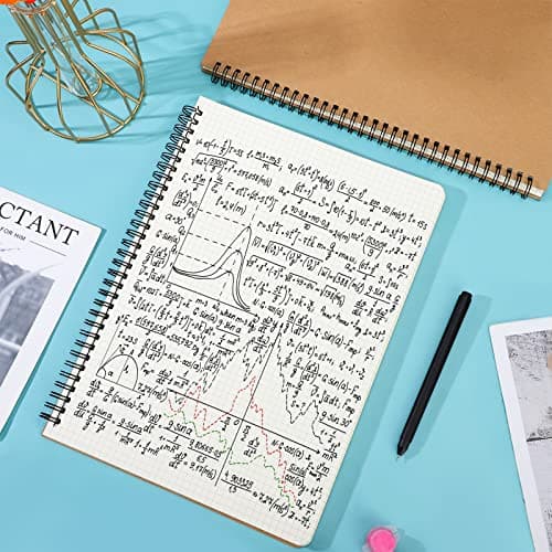 Yarotm Carnet A5 Carreaux 5mm - Lot de 8 Pack Cahiers à Spirales a5-60 Feuiles Petits Carreaux Carnet à Spirale - Papier 100g Bloc Note - Graph Grid Paper Notebooks A5 Bulk