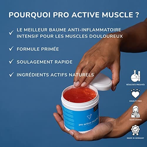 nation of strong Pro Active Muscle Gel | Crème Chauffante Musculaire | Pommade Chauffante pour Les Douleurs Articulaires & Courbatures | Creme Chauffante Sport | Pommade Chauffante Musculaire | 500 ml
