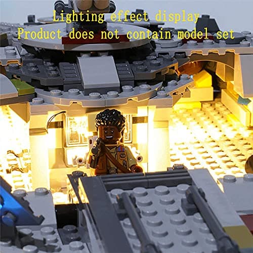 GEAMENT 2019 Jeu De Lumières pour Star Wars Millennium Falcon (Faucon Millenium) - Kit D'éclairage LED Compatible avec Lego 75257 (Modèle de Bloc Non Inclus)