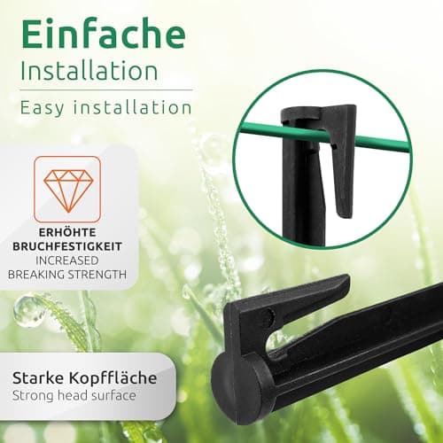 ECENCE 50m câble périphérique + 10x Connecteur + 100x Piquets de terre pour fixation, Kit d’accessoires et de réparation pour robot-tondeuse utilisation universelle