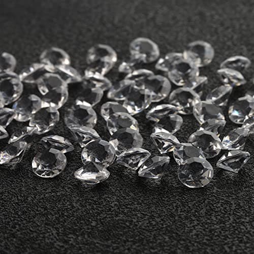 HERZWILD 3100 Petits Cristaux en Forme de Diamants 6mm pour Les Décoration de Table Mariage, Perles De Vase,Loisirs Créatifs.(6mm)