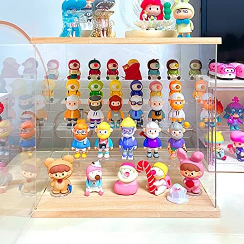 Nynelly 5 Niveaux Vitrine pour Collection Vitrine Acrylique Boîte De Rangement Organisateur Cube, Vitrine Antipoussière pour Funko Pop Figures Jouets De Collection, Blanc, 12.6" L x 11.8" W x 12.8" H