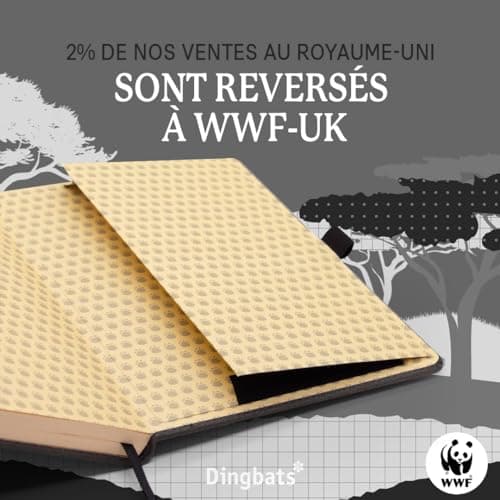 Dingbats* - Faune Carnet de Notes A5 Ligné - Moyen, Couverture Rigide, Journal en Cuir PU - Fermeture élastique, Porte-stylo, Marque-page