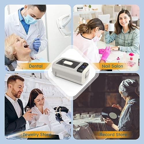 LifeBasis 6L Nettoyeur Ultrasons pour Vinyles 300W Ultrasonic Record Cleaner avec 0-15 Min Minuterie Réglable et Chauffage pour Disque Vinyle Circuits Imprimés Équipement de Laboratoire