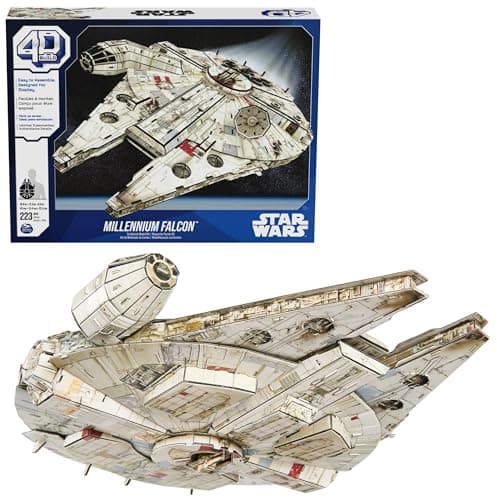 4D BUILD - Puzzle 3D Star Wars - Maquette Star Wars 223 Pièces - Faucon Millenium Inspiré de la Saga - Puzzle Adulte - Jeu de Construction à Collectionner - Jouet adulte - Jeu Enfant 12 ans et +