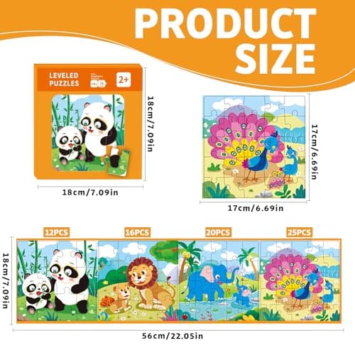 Puzzles Magnétiques pour Enfants de 3-4-5 Ans, Jisrcha Puzzle Voyage, 73 Pièces 4 en 1 Puzzles Magnétiques d'animaux pour L'avion et La Voiture Voyage, Jouets pour Garçons et Filles (A)