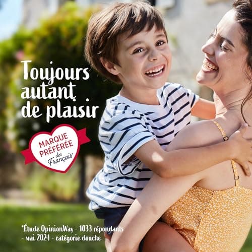 Le Petit Marseillais Crème de Douche Lait d'Amande Douce Bio, 6 x 250 mL | Extra Douce, Gel douche avec 92 % d'ingrédients d'origine naturelle, pH neutre pour la peau et sans colorant