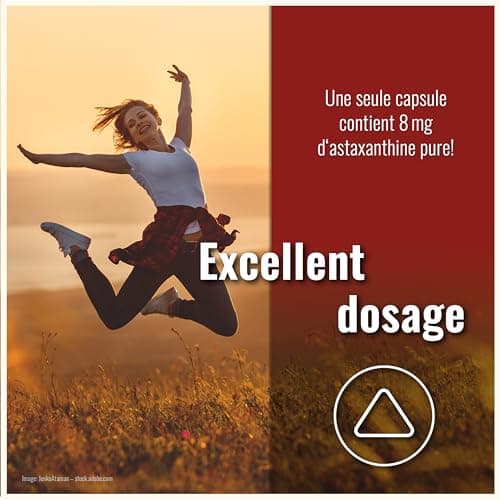Astaxanthine 8 mg - 60 gélules - Astaxanthine fortement dosée – Antioxydant puissant - Testée en laboratoire - Astaxanthine bio à la vitamine E - Astaxanthine Haematococcus Pluvialis