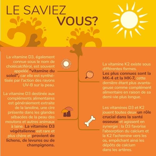 Vitamine D3 K2 Gouttes Vegavero® | VEGAN | 2000 UI Vitamine D3 + 25 μg Vitamine K2-MK7 | Haute Biodisponibilité et Dosage | Immunité + Santé des Dents et Os