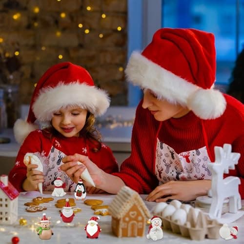 LPAMABA 17 PCS Figurines de Décoration de Noël Figurine Noël Miniature Figurine Noel Resine Noël Miniature Ornament Kits Noel Miniature Ornament Sapin Décoration de Noël Miniature