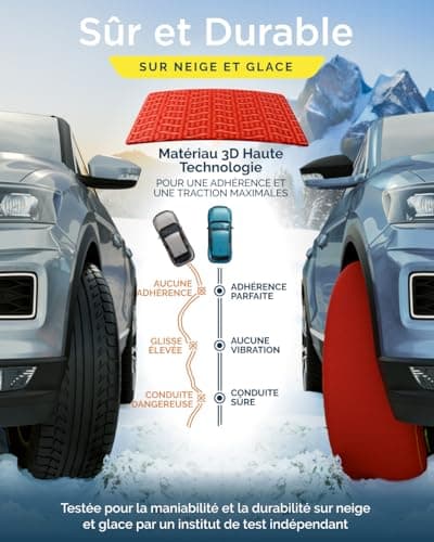ARCOL Chaussettes à Neige Textile Homologué en 16662-1 - Deux Chaussette Neige pour Auto. Snow Sock Taille XL pour R14-R22 (Les Mesures pour Les Pneus sont Détaillées à L’intérieur) (Control, XL)