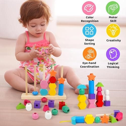 Royouzi Montessori Jouet à Partir de 2, 3, 4, 5 Ans, Jouet en Bois, Jeu de Tri, GarçOn et Fille, Jouet Motrice éDucatif, Cadeau