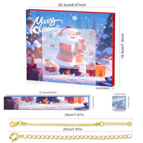 Calendrier de l'Avent 2024 Fille, 2024 Calendrier de l'Avent Enfant Fille Noël Kit de Bijoux Bracelet DIY avec 24 Noël Ornements Compte à Rebours cadeaux de Noël pour femmes, sa petite amie, sa fille