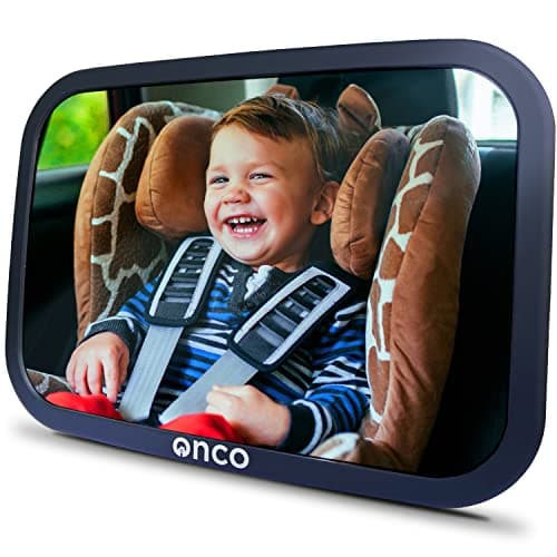 Onco Miroir Voiture Bébé Retroviseur - 100% Incassable, Miroir Bébé Voiture, Double Prix : Meilleure invention de voyage 2023 et Meilleur produit de sécurité 2024, Accessoire Voiture