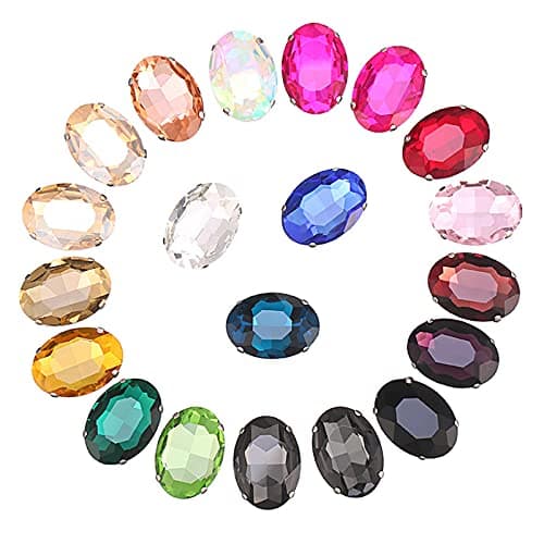 Gwotfy Artisanat de Strass, 150 Pièces Strass en Verre Strass Colorés Cristal Pierres Précieuses Artisanat en Verre Pierres Précieuses pour DIY Artisanat Vêtements Chaussures Sac, Couleur Aléatoire