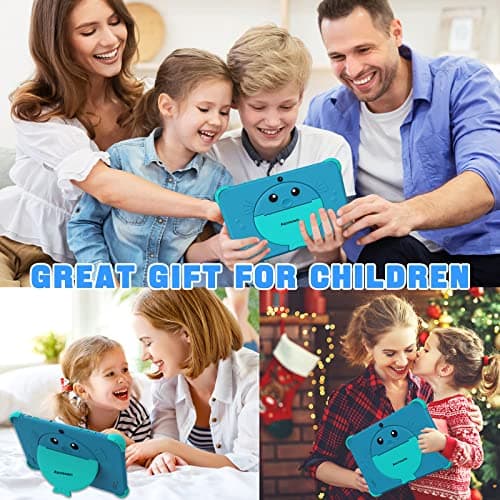 Ascrecem Tablette pour Enfant 10 Pouces Android Tablette Enfants avec WiFi IPS Display,Double Caméra,2Go+32Go ROM,Quad Core,ContrôLe Parental,Tablette Tactile Educative avec Youtube Google Play (Bleu)