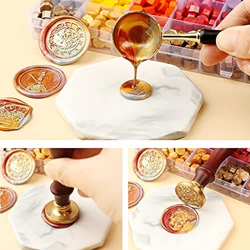 200 Pièces Perles de Cire à Cacheter 10 Couleurs Sceaux de Cire Octogonaux pour Rétro Cachetage de Timbres,Enveloppes, Invitations de Mariage,Emballage de Cadeaux (Série Violette)