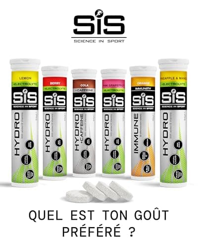 Science in Sport Hydro Tablettes 20 pièces Fraise-Lime - Tablettes d'Électrolytes, Vegan & sans gluten, Avec minéraux et vitamines pour un équilibre électrolytique et hydrique