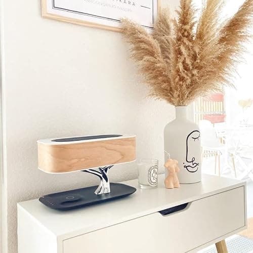 Lampe de Chevet LED Design avec Enceinte & Chargeur Sans fil - Dimmable Tactile