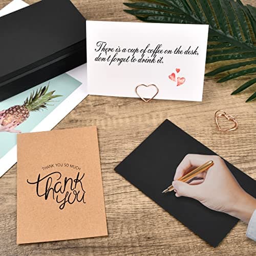 100 Pièces Carte Blanche Vierge A6, 15x10cm Papier Kraft Cartes de Voeux Vierge, 350g/m2 Carte en Papier Message Cadeau, Vierges Papier Carton pour Artisanat Banquets Scolaires Bureau (Marron)