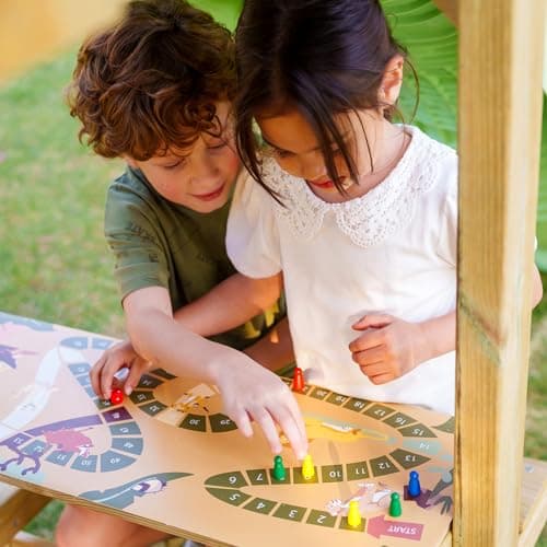 Disney Le Roi Lion Quest Aire de Jeux de Wickey - Structure d'escalade, Tour d'escalade, Jeux de Jardin pour Enfants - Aire de Jeux extérieure en Bois avec bac à Sable