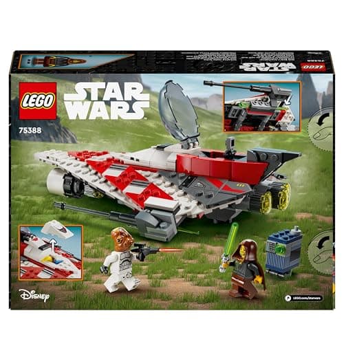 LEGO Star Wars Le Chasseur Stellaire de Jedi Bob - Véhicule à Construire pour Enfants - Vaisseau en Briques avec Minifigurines à Collectionner - Cadeau pour Les Filles et Les Garçons dès 8 Ans 75388
