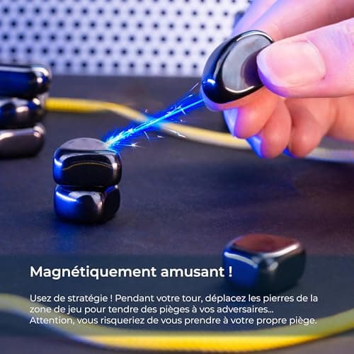 MagMind – Echiquier Magnétique avec Osselet Aimanté - Jeu de Société Adulte et Enfant - en Couple ou en Famille et Pratique en Voyage - Stratégie, Echec et Réflexion prêt à Vous Retourner Le Cerveau.