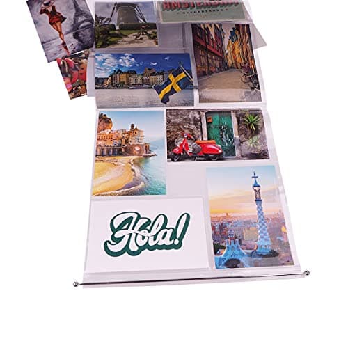Porte-Photos Mural à Pochettes Transparentes - Format Portrait et Paysage - 20 Pochettes de 10 x 15 cm