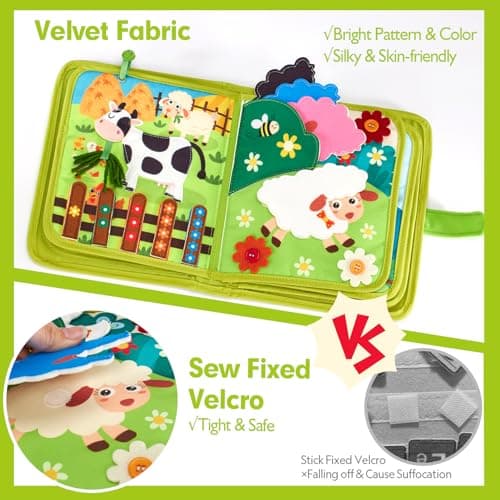 hahaland Jouet Bebe 1 an Busy Board Montessori âge 1 an avec 6 Couches Planche, Jouet Enfant 1 2 3 4 Ans Jeux Montessori Jouets d'activité et de Développement, Cadeau Enfant 1 2 3 Ans