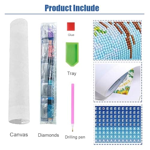 feelive Peinture Diamant Adulte, Eléphants DIY Diamant Kit Complet 5D Diamond Painting Artisanat Strass Point de Croix Painting pour Adultes, Enfants, Décoration Intérieur 30x40cm