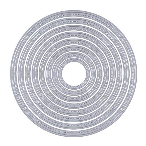 Aeromdale Cercle en métal de Coupe Dies Scrapbooking Bricolage Album de Cactus de Bricolage Découpage Carré Stencils Embossing Card Album Pochoirs Die Cuts Modèle de gaufrage Craft (Cercle)
