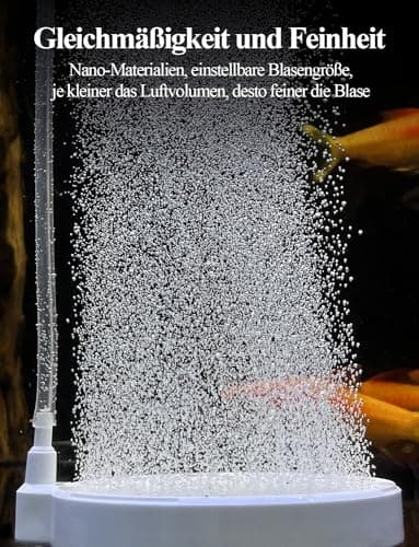 boxtech Pierre à air d'aquarium, Diffuseur d'air pour Aquariophilie, Pierre Air Aquarium d'air Fournir de l'Oxygène aux Poissons dans l'Aquarium (50mm, Pompe à air et Tuyau d'air Non Inclus)