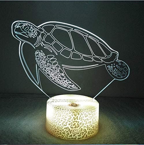 HPBN8 Ltd 3D Tortues LED Lampe Art Déco Lampe Lumières LED Décoration Lampes Touch Control 7 Couleurs Change Veilleuse USB Powered Enfants Cadeau Anniversaire Noël Cadeaux